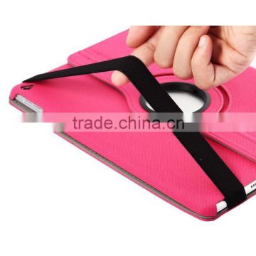 Handheld Leather Case for iPad 6 , for iPad Air 2 Stand rotating case