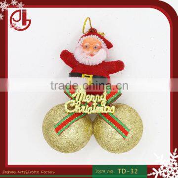 Merry Xmas Santa Claus With Foam Balls Christmas Tree Hanging Decoration