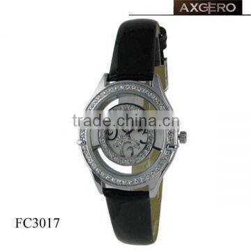 sapphire crystal leather ladies smart watch