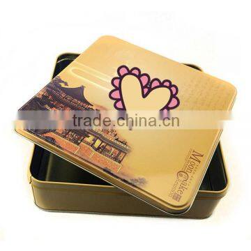 square biscuit tin container,square cake tins set,square packaging tin boxes