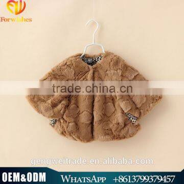 Wholesale Girls Faux Fur Coat for Chilren Jacket Autumn And Winter Kids Cloak Girls Outerwear
