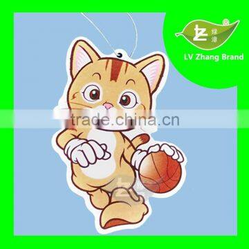 Manufacture Outlet customizable cute cat car perfume paper ,car air freshener