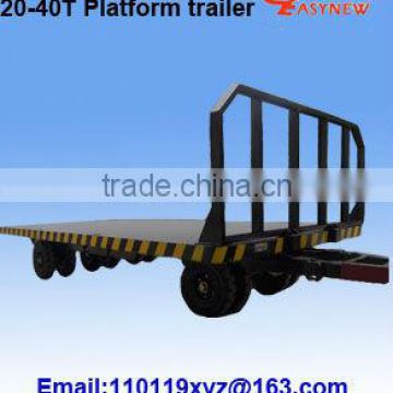 Flat low bed trailer