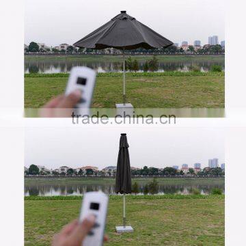 Automatic Remote Control Solar Light Outdoor Solar Beach Umbrella Aluminum Solar Cheap Umbrella photo-6