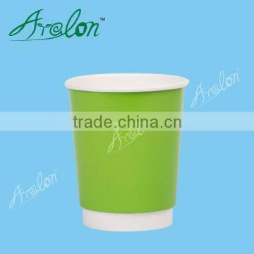 Double wall glass paper cup with lids