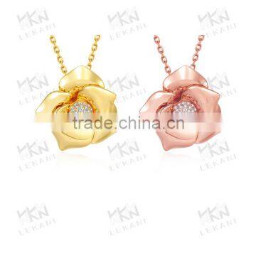 factory price flower shape jewelace necklace two color for choose