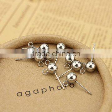 S834 Stainless Steel Ball with Loop Earring Posts Ear studs                        
                                                Quality Choice