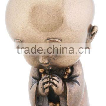 Joyful Monk Praying Baby Buddha Figurine