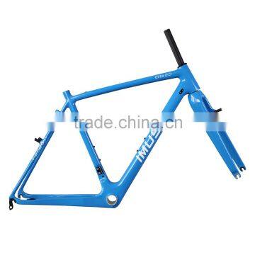 Wholesale Chinese cyclocross bike frames BB86(DI2) carbon road bike frame V-brake cyclocross carbon frame