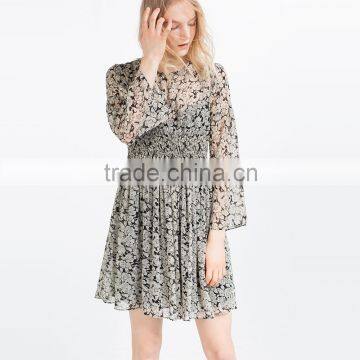 2016 Fashion New Spring and Summer Lady Dress Long Printed Dress HSD1017 photo-3