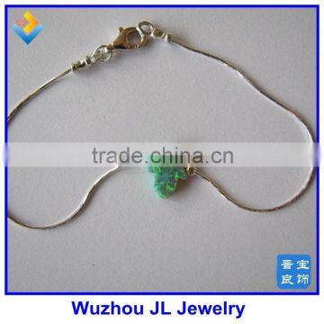 2016 горячее предложение: браслет из серебра с синтетическим опалом в форме сердца и хамса photo-2