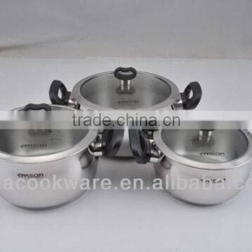 6Pcs Turkey Stainless Steel Cookware Set with bakelite handle set