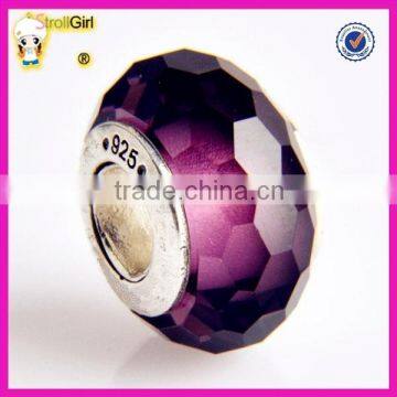 Authentic Sterling Silver Murano Sea Glass Bead Solid Sterling Silver Beads