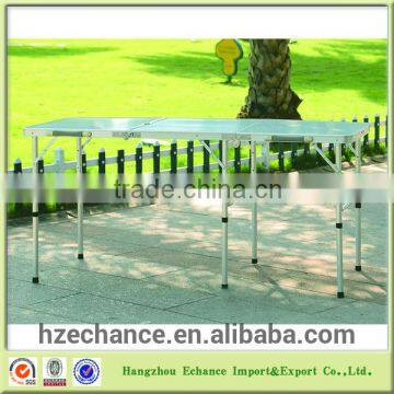 High quality wholesale Aluminum MDF 3 parts Ajustable Folding Picnic Table