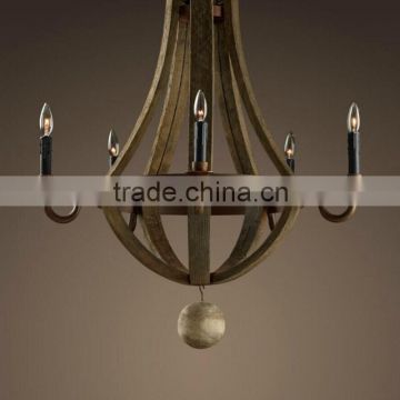 industry antique wooden pendant light