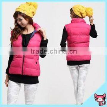 2016 Fahion European Size Sleeveless Cotton Padded Jacket Vest Coat