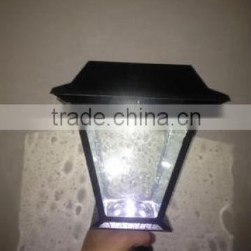 Wall/Deck/Post Mount Outdoor Black Motion Activated Solar Powered LED Lantern Head                        
                                                Quality Choice