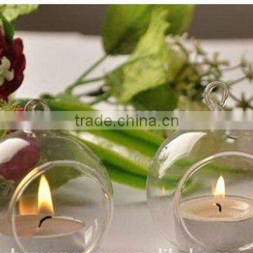 transparent global candle pendant light