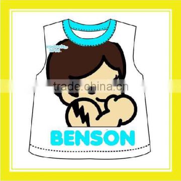 2016 Hot Sell Product Bros Benson Cotton Blue For Children Two Pieces Per Set