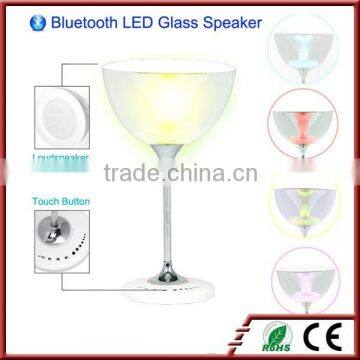 Glass daren waves led night lamp speaker (NT-BP0055)