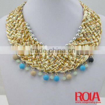 2014 fashion beaded necklaces in bulk