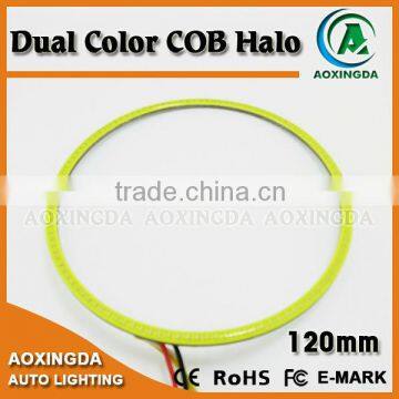 120mm whtie%amber dual colour switchback COB halo lights