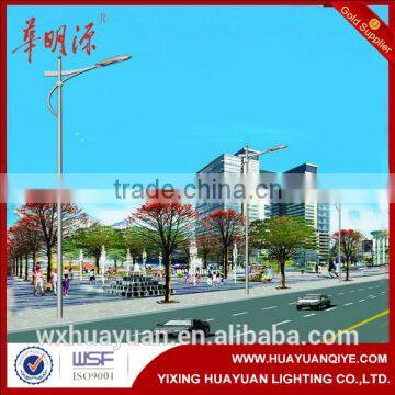 LED power steel round conical street and road lighting pole and lamp post price