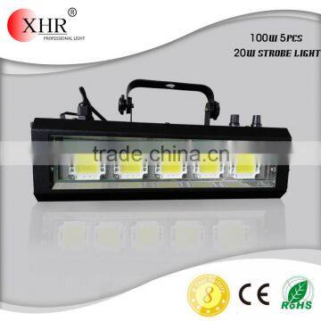 Outdoor Stage Disco LED Light Projector, White 100W Bright Strobe Light,DMX Control