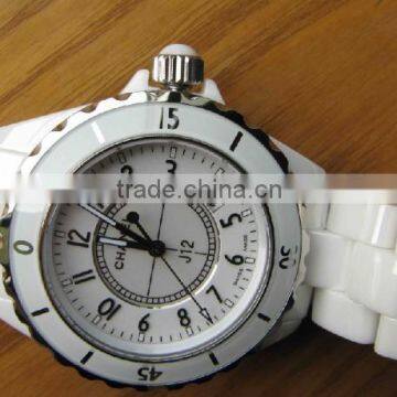 white ceramic watch