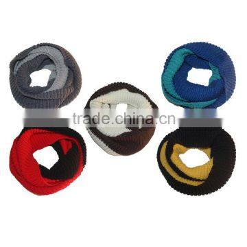 Mixed Colors Joint Neckerchief Wool Knitted Neckerchief for Winter