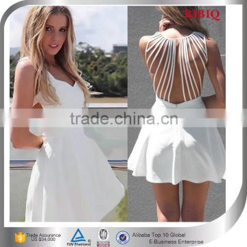 2015 Sexy Sweetheart Bandge Dress,Backless White Club dresses