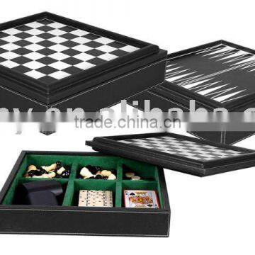 5 in 1 Leather Chess Game Set