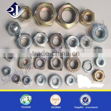 Main product zinc finished nut Good quality cold forging nut Standard and nonstandard nut