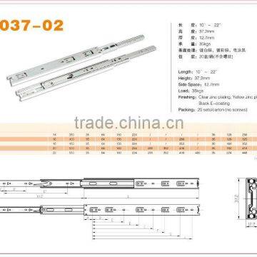 75lbs full extension ball bearing drawer slide rail 1037-02