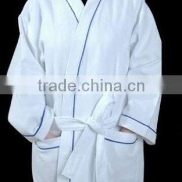 2-3star quality white plus size cotton waffle bathrobe YKY602