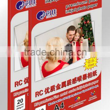 260gsm Inkjet Waterproof Metallic High Glossy Photo Paper