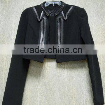 Black smart lady short coat and jacket