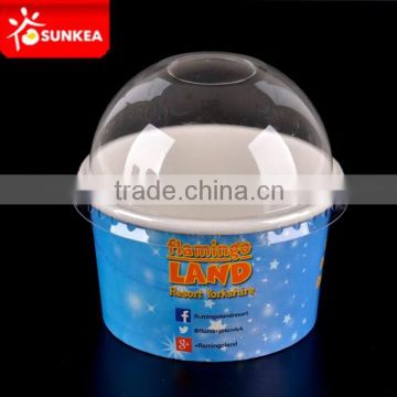 300ml Squat Yogurt Cups / Ice Cream Container With Dome Lids