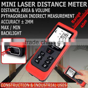 Range Finder Accuracy 2mm 40m 131ft Laser Distance Meter Area Volume Measurer photo-2