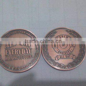 Both sides of the copper COINS