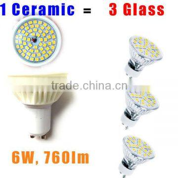 NEW Unique Design ceramic 2835 smd led GU10 6W halogen mini spot light