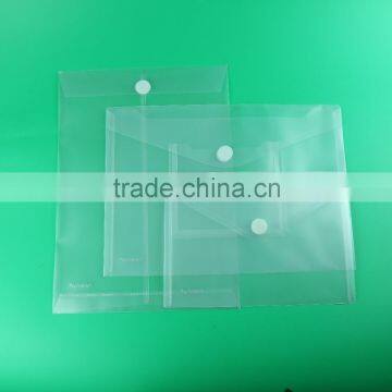 A3 A4 A5 PP clear plastic magic button folder, magic sticker plastic file holder, plastic envelope folder