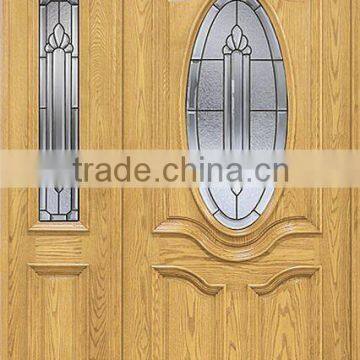 Luxury Wooden Doors Design With Oval Glass DJ-S9313MSO-2