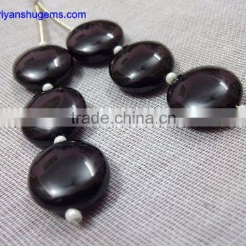 Black Spinel 13 mm roundels 100% Natural gemstones AAA Quality product Hand made in India,