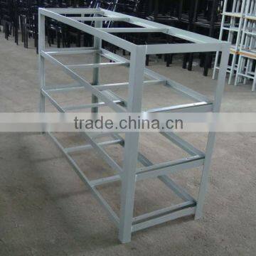 White metallic storage shelf,metal shelf,metal rack,metal shelves;storage racks