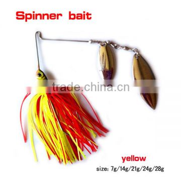 colorful silver spinner bait hook , fishing lure