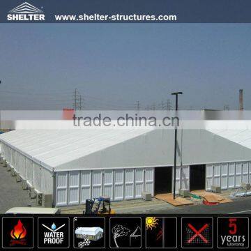 30m width solid wall warehouse tent