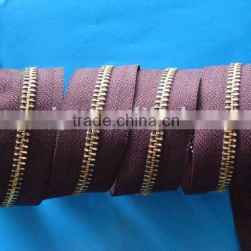 REM2003 No.8 Golden Long Chain Metal Zipper photo-1