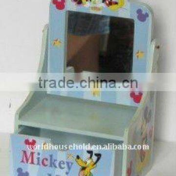 cute and delicate SR2806 wooden jewelry box with mirror