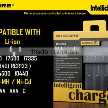 Nitecore Multifunctional Intell charger i4 charger nitecore charger 18650/26500/26650 charger